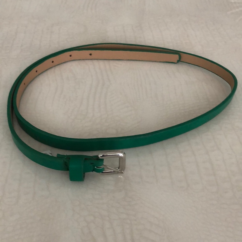 Forest green thin belt